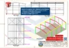 Galpão Metálico 12x20m - Tesoura e Pilar com Perfil Acoplado - Vistas frontal, lateral e superior do Galpão Acoplado 12x20m com dimensões gerais para fabricação.