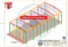 Galpão Metálico 12x25m com cobertura em 2 águas e fechamento total em telha metálica, projeto digital completo e editável para engenharia industrial. Folha 02