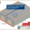 Estrutura metálica do Galpão Metálico 24x30m - 2 Entradas com cobertura metálica e pilares estruturais