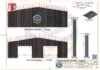 Detalhes técnicos da cobertura metálica do Galpão Metálico 24x30m - 2 Entradas, incluindo cumeeira e fixações