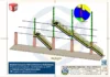 Vista isométrica da Escada Metálica Industrial com 3 Lances Retos - Altura 6600 mm.