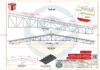 Galpão Metálico 18x25m tesoura reduzida com detalhes do comprimento das telhas e ligação entre telhas isotérmicas e cumeeira.