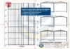 Planta superior do Galpão Metálico Geminado 24x38m com cortes e seções estruturais