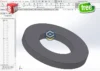 Arruela Plana ISO 7089 editável no SolidWorks com tabela de configuração métrica para montagens industriais e fixações normatizadas. janela