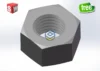 Porca Hexagonal DIN 934 com Tabela de Configuração, modelo 3D editável no SolidWorks para montagens industriais e fixações normatizadas.