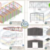 Projeto em PDF com 4 folhas técnicas do Galpão Metálico 12x25m com fechamento lateral em telha TP de 6 metros - Galpão Metálico 12x25m - PDF Grátis