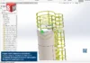 Reservatório Metálico 15000 Litros – Cilíndrico – Assembly com escada marinheiro e guarda-corpo, modelado em SolidWorks para projetos industriais - Capa Reservatório Metálico 15000 Litros - Cilíndrico - Assembly
