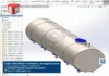 Tanque Aéreo 12000 Litros - Elíptico - Assembly com estrutura rodoviária completa e modelagem 3D no SolidWorks. tanque