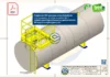 Plataforma para Acesso a Boca de Visita - Tanque - PDF Grátis com estrutura metálica elevada projetada para acesso técnico a reservatórios cilíndricos
