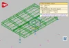 Posto de Combustível 13x19m - Cype 3D 2019a - Estrutura metálica do Posto de Combustível 13x19m – Cype 3D 2019a em vista isométrica com verificação de estado limite de serviço (ELS).