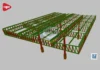 Estrutura metálica geral do Posto de Combustível 16x20m – Cype3D 2020f em modelo 3D.