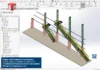 Escada Metálica com 3 Lances Retos – Assembly – Altura 6600mm no SolidWorks, com arquivos de montagem (.SLDASM) e peças individuais (.SLDPRT).