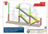 Vista isométrica da escada metálica com 3 lances e giro de 180 graus - Drawing - Modelo Editável no SolidWorks.