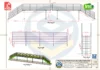 Plataforma Metálica Central com Escadas Laterais para Desenlonador de Caminhões – Vista Frontal e Dimétrica – PDF Grátis. Plataforma Metálica Central - Desenlonador de Caminhões - PDF Grátis