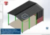 Galpão Metálico 10x15m - Assembly - 7m - Projeto Assembly do Galpão Metálico 10x15m com pé direito de 7m, em SolidWorks, com cobertura completa e arquivos .SLDASM e .SLDPRT para edição.
