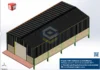 Projeto Assembly do Galpão Metálico 12x24m no SolidWorks, com cobertura e fechamento em telha, fornecendo arquivos .SLDASM e .SLDPRT para edição. Galpão Metálico 12x24m - Assembly