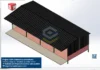 Galpão Metálico 15x40m com bico de pato 5m – Assembly no SolidWorks, com fechamento completo em telha e arquivos .SLDASM e .SLDPRT editáveis.