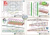 Vista superior com contraventamento e detalhes de pilares e viga principal do Galpão Metálico 15x40m com Bico de Pato 5m - PDF. Galpão Metálico 15x40m com Bico de Pato 5m - PDF