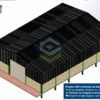 Galpão Metálico 18x25m - Assembly desenvolvido no SolidWorks, com fechamento misto e arquivos de montagem (.SLDASM) e peças individuais (.SLDPRT).