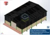 Galpão Metálico 18x25m - Assembly desenvolvido no SolidWorks, com fechamento misto e arquivos de montagem (.SLDASM) e peças individuais (.SLDPRT).
