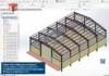 Projeto Assembly do Galpão Metálico 18x25m no SolidWorks, com estrutura metálica detalhada e arquivos completos de montagem (.SLDASM) e peças individuais (.SLDPRT).