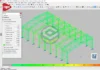 Verificação de tensão e aprovação estrutural do Galpão Metálico 18x32m – Cype 3D 2019a – Tesoura com Altura Constante com esforços atuantes e isovalores.