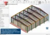 Galpão Metálico 24x30m – Assembly com 2 entradas frontais no SolidWorks, mostrando a estrutura metálica e arquivos completos .SLDASM e .SLDPRT.