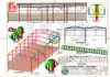 Galpão Metálico Geminado 24x38m - PDF com detalhes de viga treliçada central, cortes e vistas para fabricação.