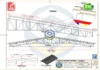 Vista frontal da tesoura reduzida do Galpão Metálico 18x25m em PDF, com dimensões da telha isotérmica.