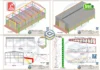 Vista isométrica e frontal de galpão metálico 12x24m - PDF - Fechamento Misto com estrutura metálica e detalhes de fabricação.