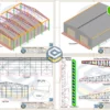 Galpão Metálico 24x30m - PDF - 2 Entradas - Projeto técnico gratuito de galpão metálico 24x30m em PDF, com duas entradas frontais e fechamento lateral em telha metálica de 6 metros.
