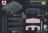 Vista geral em DWG do Galpão Metálico 24x30m com 2 entradas, incluindo estrutura e fechamento metálico. Galpão Metálico 24x30m - DWG - 2 Entradas