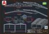 Projeto DWG de Galpão Metálico Geminado 24x38m – Detalhe de Tesoura e Calha Metálica