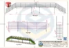 Escada e Plataforma Central - Drawing - Desenlonador de Caminhões com vistas frontal, lateral e dimétrica no SolidWorks.