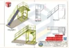 Plataforma Móvel - Desenlonador de Caminhões - Drawing com vistas frontal, lateral e superior no SolidWorks, incluindo detalhamentos para fabricação.