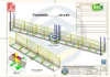 Plataforma Central de Galpão Graneleiro - PDF em vista isométrica com detalhes de ligação parafusada.