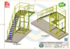 Plataforma Móvel - Desenlonador de Caminhões - PDF com vista isométrica detalhada da estrutura metálica.