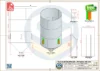 Projeto PDF Grátis de Tanque de Equalização com detalhamento em inox, suportes de fixação e estrutura metálica para armazenamento e carregamento de iodo.