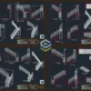 Escada com 2 lances - giro de 90 graus - projeto em DWG com prancha técnica detalhada e estrutura metálica desenvolvida pela Loogipro.