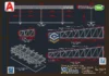Projeto DWG Posto de Combustível 11x28m - 3 Pilares - Estrutura Metálica - Grátis para AutoCAD com cortes técnicos e componentes estruturais detalhados.