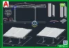 Projeto Arquitetônico e Estrutural 18x24m – Posto Metálico – DWG Grátis para AutoCAD com corte técnico e vistas isométricas detalhadas da estrutura metálica.