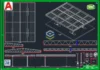 Projeto Arquitetônico e Estrutural 18x24m – Posto Metálico – DWG Grátis para AutoCAD com planta superior e vista estrutural completa da cobertura metálica.