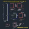 Projeto Estrutural de Poço de Elevador 10m em Concreto Armado DWG (Structural Design for 10m Grain Elevator Pit in Reinforced Concrete DWG) - Detalhamento de Armação de Poço de Elevador de Moega 10m DWG | Detalle de Armaduras de Foso de Elevador de Tolva 10m DWG