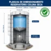 Planilha Reservatório Cilíndrico com Coluna Seca e Sala Inferior - Dimensionamento Estrutural Loogipro