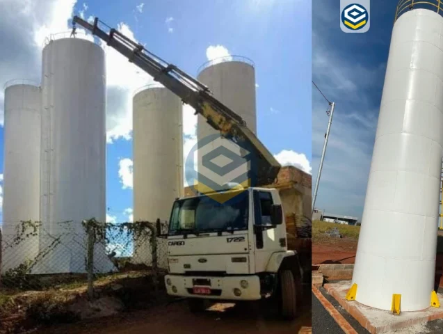 Tanques Industriais para Armazenamento - Loogipro Engenharia e Projetos em instalação